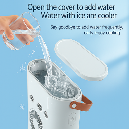 USB-Powered Fan with Built-In Mist Spray for Cooling