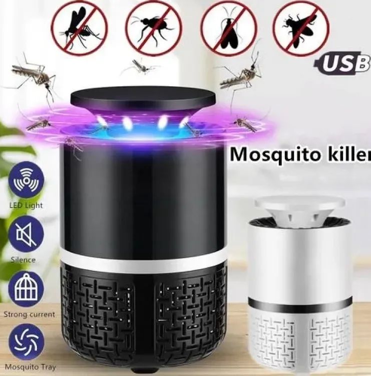 Electric Mosquito Killer Lamp with USB Power Suction Fan No Zapper Child Safe