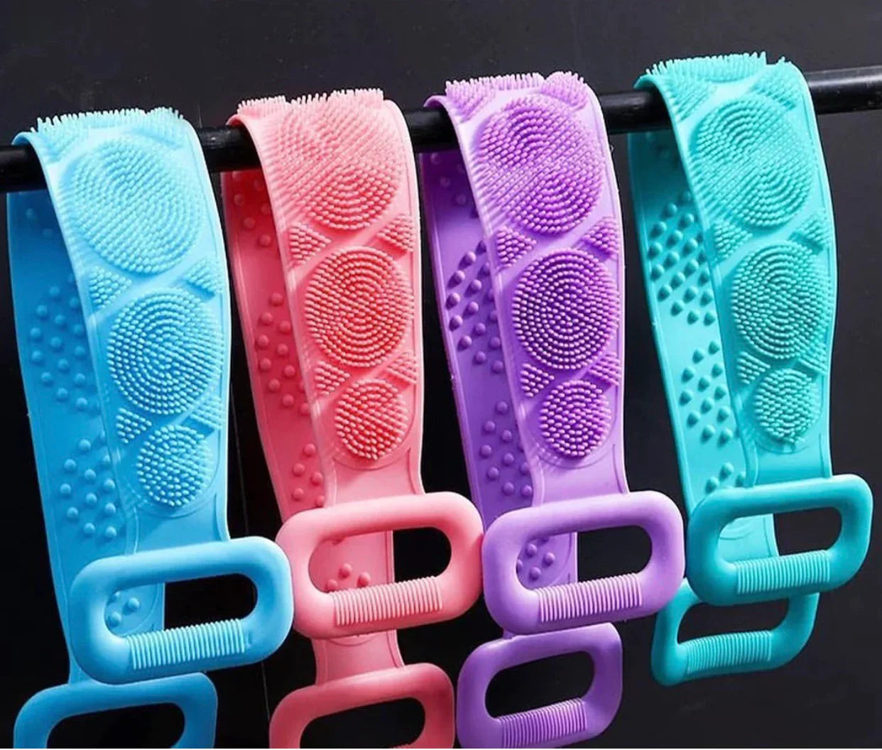 Single Side Bath Towel Silicone Scrubber